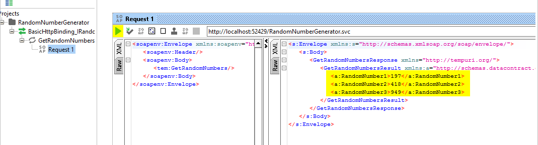 Visual studio soap запрос